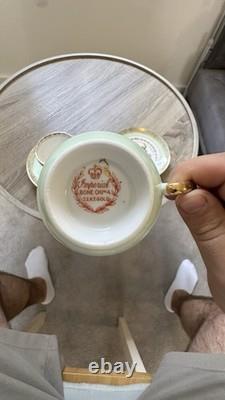 Imperial Bone China 22kt Gold Vintage Cups And Plates 2x Set
