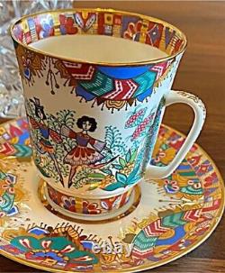 Imperial Porcelain Cup Saucer Gold Lomonosov from japan