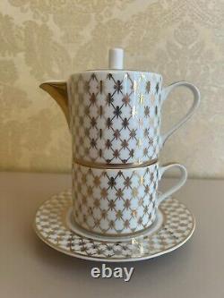 Imperial Porcelain Platinum Net Tea Set