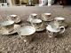 Imperial Fine English Bone China Shelley Daisy Gold Trim And Floral Cups, Sauser