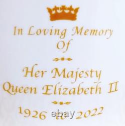In Loving Memory HM Queen Elizabeth II 1926-2022 Set 6 cups & saucers fine china