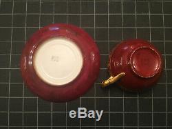 Incredible Gold Swastika Banded Tea Cup & Saucer D&C France Limoges