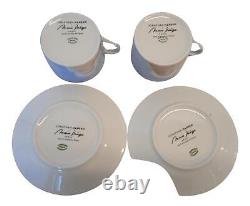 JONATHAN HANSEN x MARIE DAAGE Ciels Bleus 24K Gold Rim Teacup Saucer Set NEW