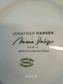 JONATHAN HANSEN x MARIE DAAGE Ciels Bleus 24K Gold Rim Teacup Saucer Set NEW