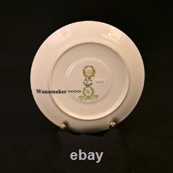 JPL Pouyat Limoges 4 Cups & Saucers Hand Painted Brown Acorns withGold 1900-1920