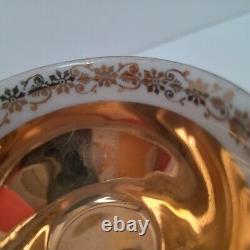 JWK Bavaria Fragonard Love Story Coffee Cup And Saucer Set Of 2 Gold Inlay