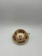 J. E. Bailey Aynsley England Bone China Cabbage Rose Red Tea Cup And Saucer Set