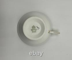 J. E. Bailey Aynsley England Bone China Cabbage Rose Red Tea Cup and Saucer Set