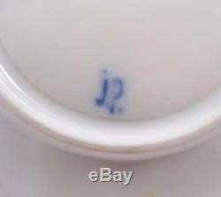 J. P. Jacob Petit Signed French Porcelain Gold Scroll 2 Cup & Saucer 1796-1868