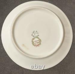 J Pouyat Limoges Chocolate Pot & 6 Demitasse Cups Saucers Gold Green Leaf POY48 J Pouyat Limoges Chocolate Pot & 6 Demitasse Cups Saucers Gold Green Leaf POY48