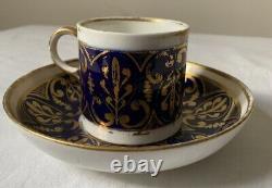 James Donovan Of Dublin Coffee Cup And Saucer Gilded C1790