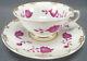 Kpm Berlin Hand Painted Pink Floral Leaves & Gold Tea Cup Circa 1832 1837