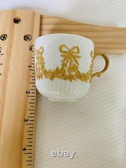 KPM Cup Saucer Bows Ribbons Gold