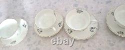 Karlskrona Coffee Cups And Saucers 1950 Champain Colour Set Of 4 Cups Saucers