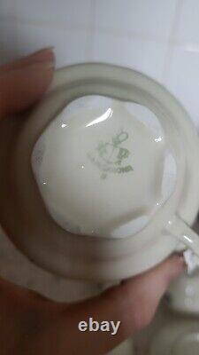 Karlskrona Coffee Cups And Saucers 1950 Champain Colour Set Of 4 Cups Saucers