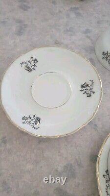 Karlskrona Coffee Cups And Saucers 1950 Champain Colour Set Of 4 Cups Saucers