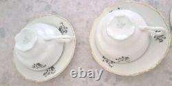 Karlskrona Coffee Cups And Saucers 1950 Champain Colour Set Of 4 Cups Saucers