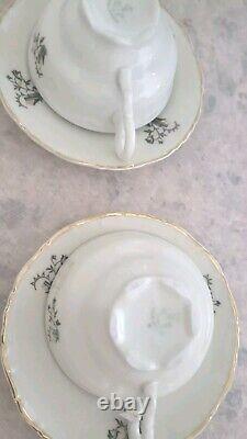 Karlskrona Coffee Cups And Saucers 1950 Champain Colour Set Of 4 Cups Saucers