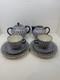 Lfz Cobalt Net 8 Piece Coffee Set Cups, Saucers, Plates, Sugar Bowl, Creamer