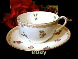 LIMOGES T&V FRANCE Signed Hand Paint 22K Gold Tea Cups Saucers 18 Piece 100 Yrs