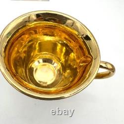 Le Mieux Espresso Coffee Cups & Saucers 5 Cup 6 Saucer Set 24K Gold Platinum VTG
