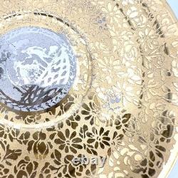 Le Mieux Espresso Coffee Cups & Saucers 5 Cup 6 Saucer Set 24K Gold Platinum VTG