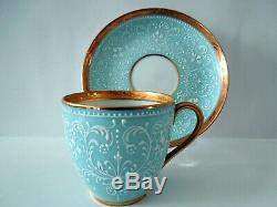 Le Tallec Cup Saucer Tiffany Celeste Pate Sur Pate Enamel Signed Numbered HP