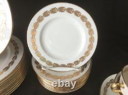Lenox Antoinette 62 Piece Service Dinner Salad Bread Plates Cup Saucers Gold M35