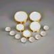 Lenox Aristocrat 48 Pc 8sets China Dinner Set White/gold Plates Cups Saucers Usa