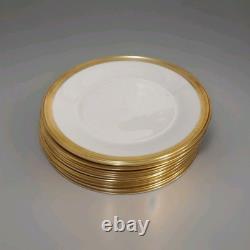 Lenox Aristocrat 48 PC 8sets China Dinner Set White/Gold Plates Cups Saucers USA