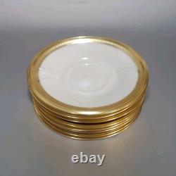 Lenox Aristocrat 48 PC 8sets China Dinner Set White/Gold Plates Cups Saucers USA