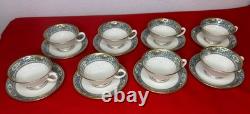 Lenox Autumn Cups & Saucers Gold Backstamp USA Set Of 8