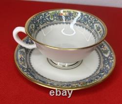 Lenox Autumn Cups & Saucers Gold Backstamp USA Set Of 8