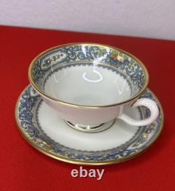 Lenox Autumn Cups & Saucers Gold Backstamp USA Set Of 8