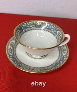 Lenox Autumn Cups & Saucers Gold Backstamp USA Set Of 8