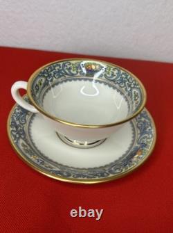 Lenox Autumn Cups & Saucers Gold Backstamp USA Set Of 8