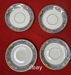 Lenox Autumn Cups & Saucers Gold Backstamp USA Set Of 8
