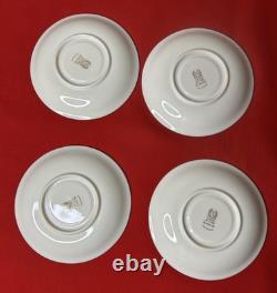 Lenox Autumn Cups & Saucers Gold Backstamp USA Set Of 8