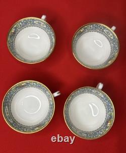 Lenox Autumn Cups & Saucers Gold Backstamp USA Set Of 8