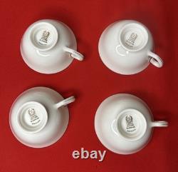 Lenox Autumn Cups & Saucers Gold Backstamp USA Set Of 8