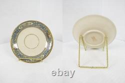 Lenox Autumn (Gold Backstamp) Set of 8 Footed Cups & Saucers