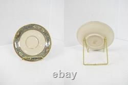 Lenox Autumn (Gold Backstamp) Set of 8 Footed Cups & Saucers