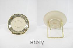 Lenox Autumn (Gold Backstamp) Set of 8 Footed Cups & Saucers