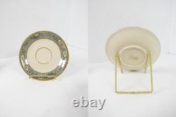 Lenox Autumn (Gold Backstamp) Set of 8 Footed Cups & Saucers