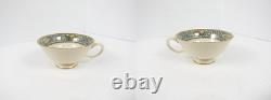 Lenox Autumn (Gold Backstamp) Set of 8 Footed Cups & Saucers