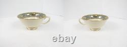 Lenox Autumn (Gold Backstamp) Set of 8 Footed Cups & Saucers