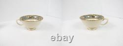 Lenox Autumn (Gold Backstamp) Set of 8 Footed Cups & Saucers