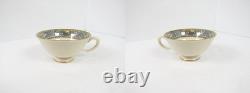 Lenox Autumn (Gold Backstamp) Set of 8 Footed Cups & Saucers