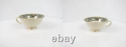 Lenox Autumn (Gold Backstamp) Set of 8 Footed Cups & Saucers