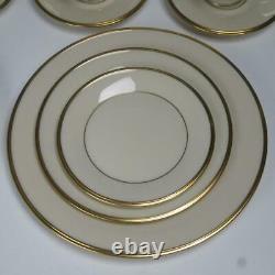 Lenox China Eternal Gold Trim 4 Place Settings Plates/Cup/Saucer 20 Pcs